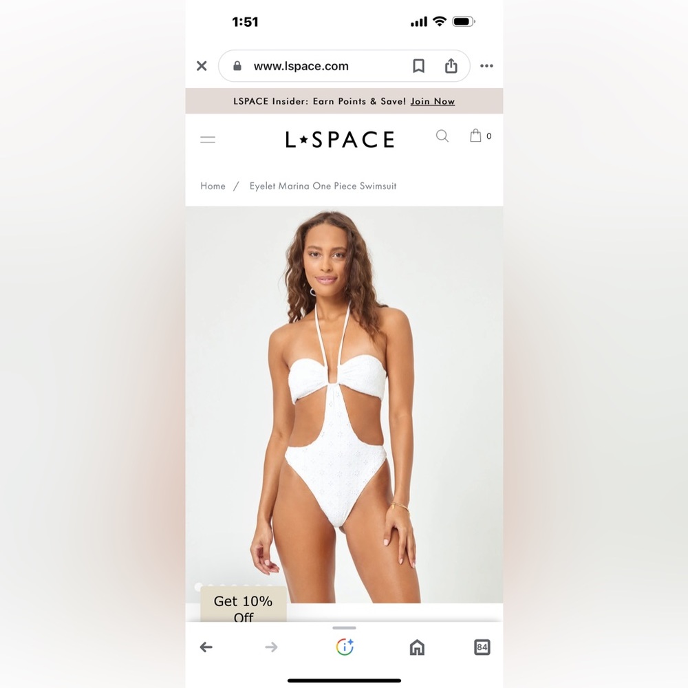 BNWT L*Space Marina One Piece Bitsy Swimsuit